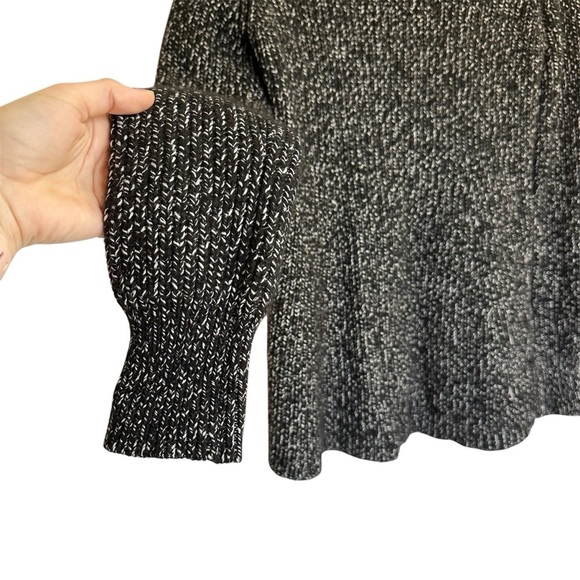 Athleta Sierra Crew Neck Sweater Wool Blend Black Marl Women’s Medium Relaxed - Picture 6 of 9